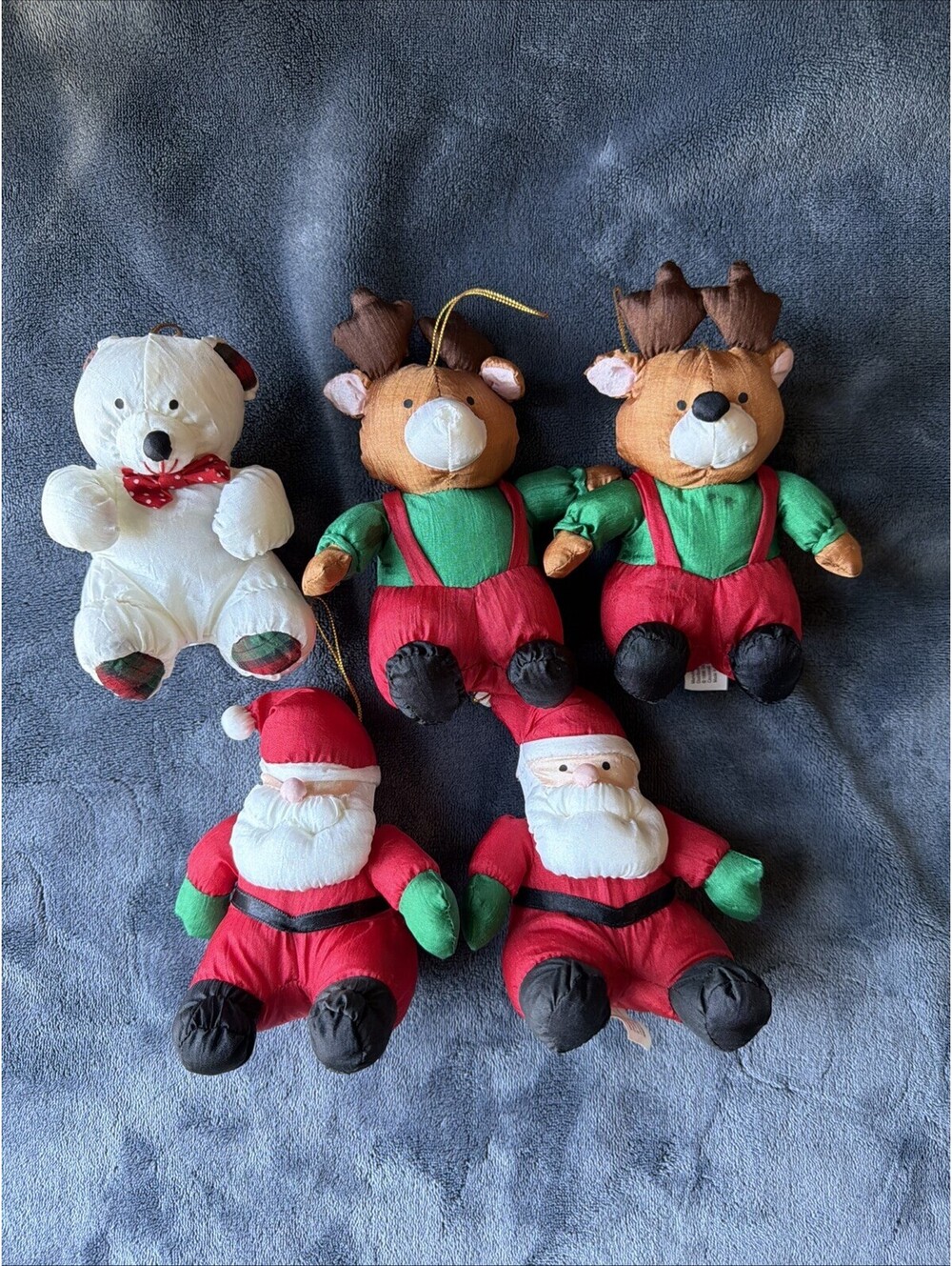 Gibson Greetings VNTG 1996 Parachute Ornaments Reindeer Polar Bear Santa (5)